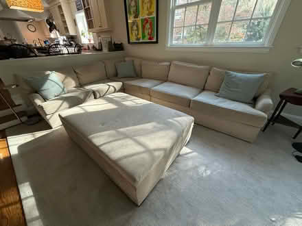 Photo of free Sectional sofa, ottoman and rug (NW DC, near American Univ.) #1