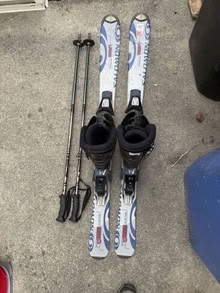 Photo of free Used kids 120 skis and 24.5 boots #2