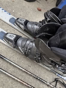 Photo of free Used kids 120 skis and 24.5 boots #3