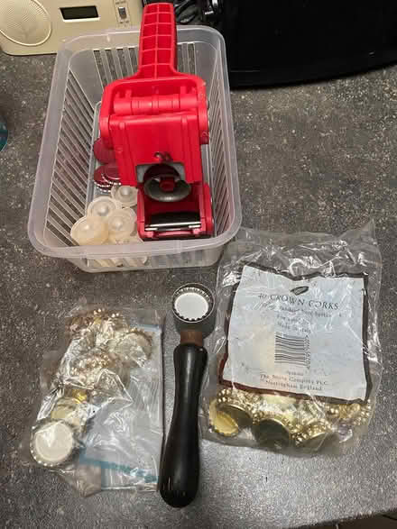 Photo of free Beer bottle caps and capping tool (Caernarfon - LL55) #1