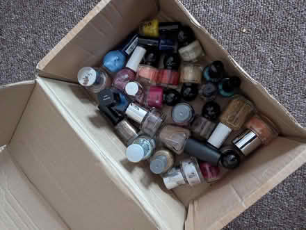 Photo of free Mixed box of nail polish - new/used (N4, Harringay Green Lanes) #1