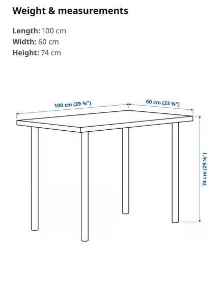 Photo of free Ikea White Wooden Table (Hackney Wick) #2