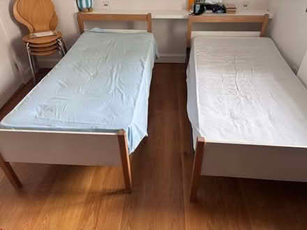 Photo of free Two full sized single beds, frame and ends and mattress (South Kensington SW7) #2
