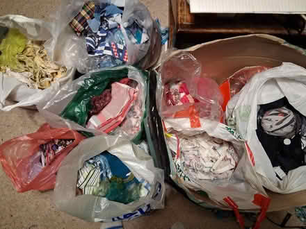 Photo of free Large box of fabric strips (Hauxton) #1