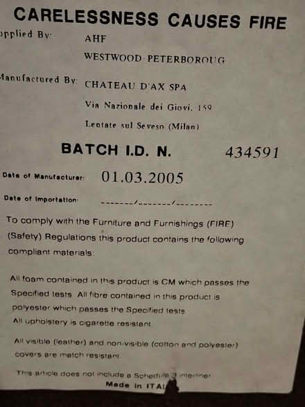 Photo of free 3 seater sofa (Greatfield GL51) #2