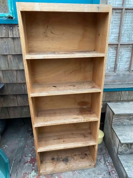 Photo of free Pine bookshelf 58” high (Ashby & Sacramento) #1