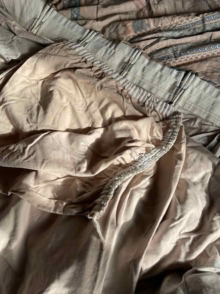 Photo of free Patterned full length cotton curtains with separate linings (Brasenose OX11) #1