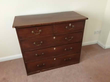 Photo of free Antique wooden chest of drawers. 105x50x90 (Barleybank G66) #1