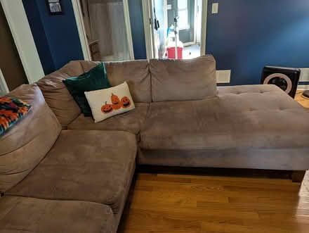 Photo of free 2 piece tan/beige sectional sofa (South Elgin, IL) #3