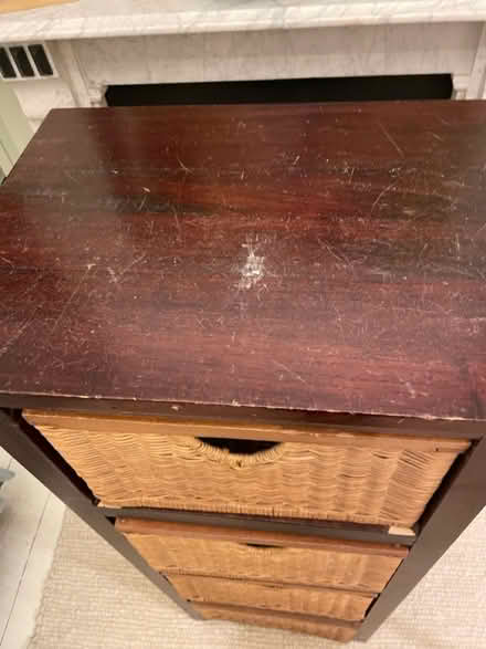 Photo of free Wood and cane drawers (West dulwich) #2