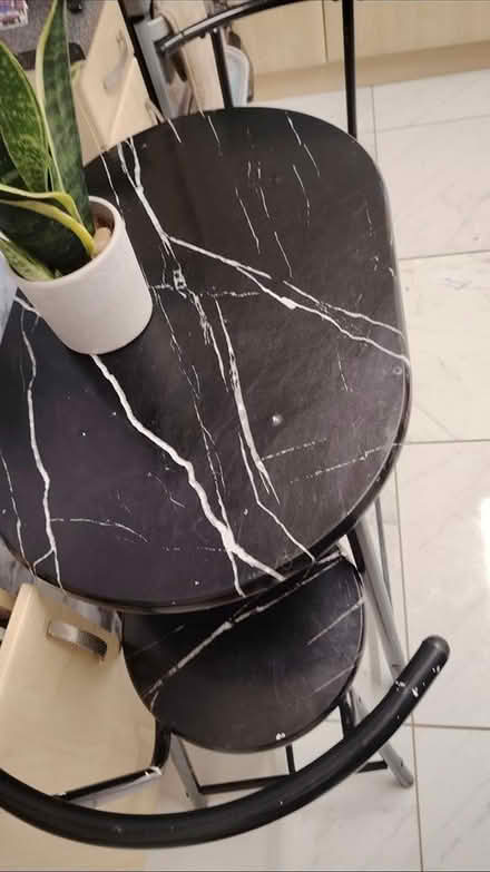 Photo of free Marble effect black table (Sheffield) #1