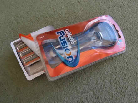 Photo of free Fusion razor handle and three blades. (Addiscombe CR0) #1