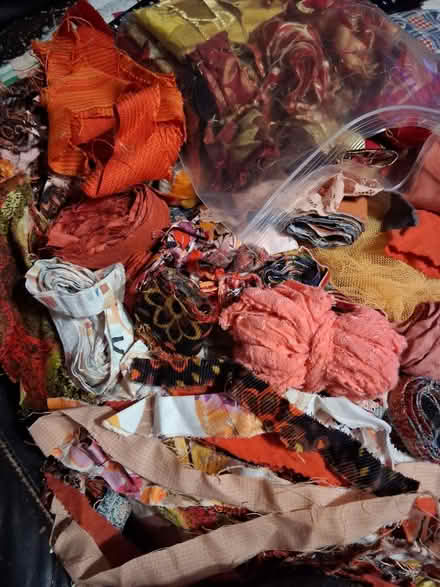 Photo of free Large box of fabric strips (Hauxton) #3