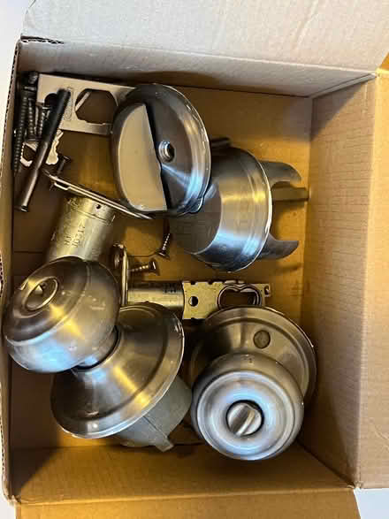 Photo of free Brushed Nickel Keyed Door knobs (Tenleytown DC) #2