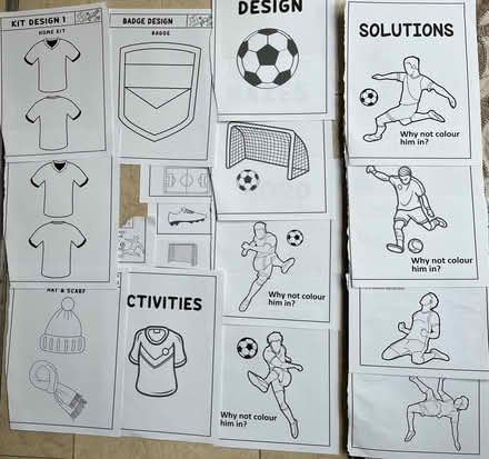 Photo of free Football colouring/design for kids sheets (City College area NR1) #1