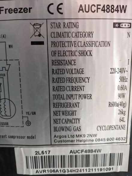 Photo of free Mini freezer (Leybourne) #3