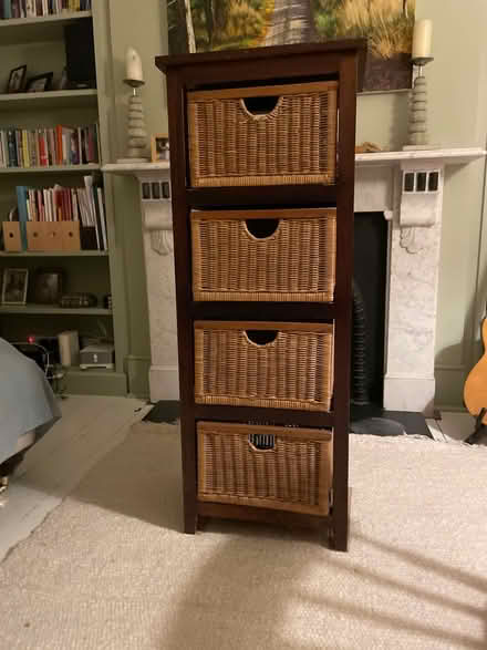 Photo of free Wood and cane drawers (West dulwich) #1
