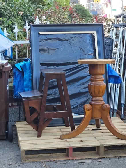 Photo of free Pedestal Table Base and Step Stool (Sunnyside 48th Street) #1