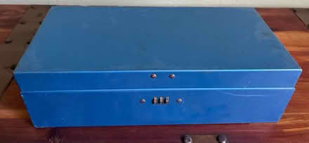 Photo of free Blue Metal Lockbox (Redwood City) #1