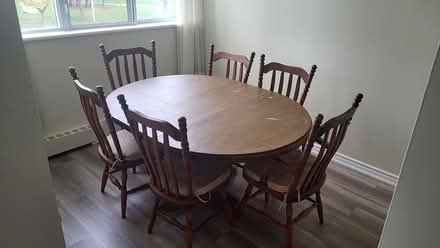 Photo of free Wood table with 6 chairs (Mississauga) #2