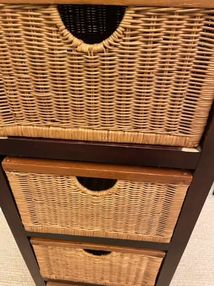 Photo of free Wood and cane drawers (West dulwich) #3