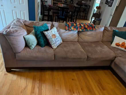 Photo of free 2 piece tan/beige sectional sofa (South Elgin, IL) #2