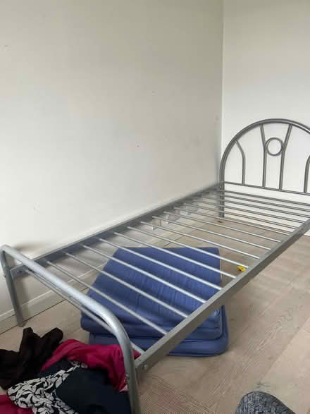 Photo of free Sturdy single bed and mattress (PO19 Chichester) #1