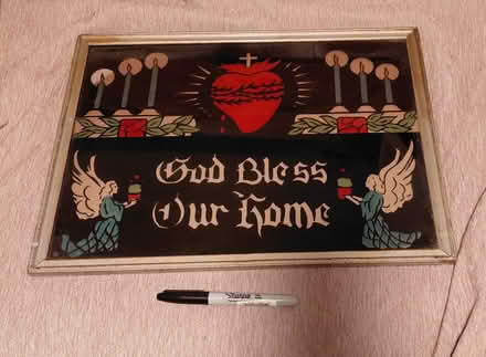 Photo of free Glass "God Bless our Home" frame (Roslindale) #1