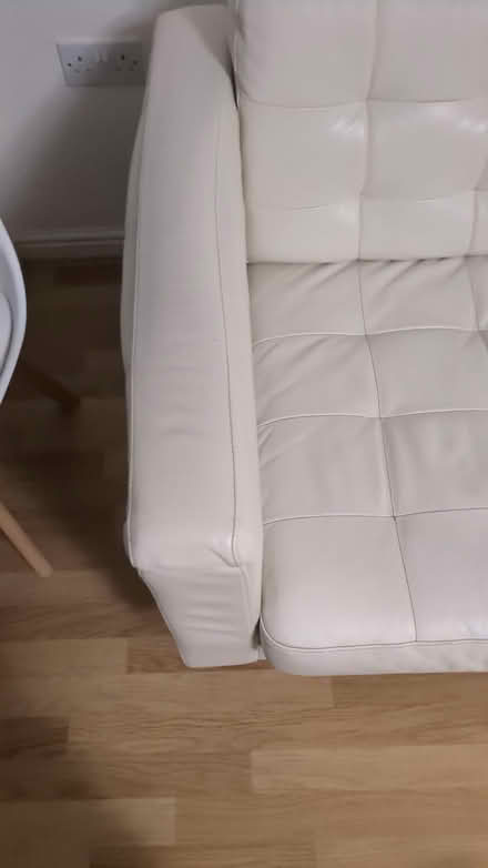 Photo of free White Ikea Leather Sofa (Guildford GU3) #2