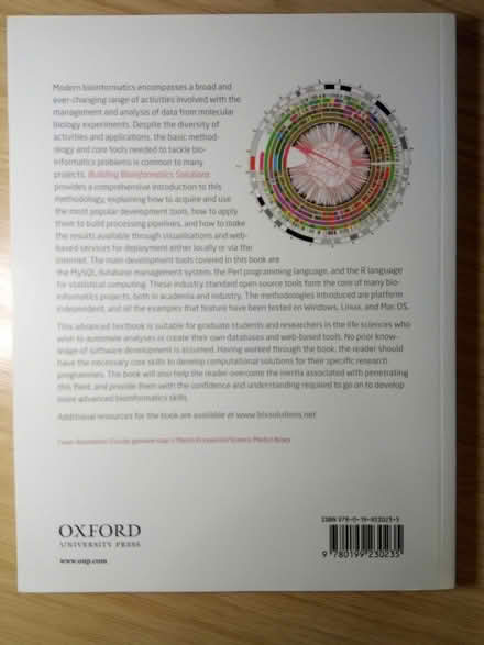 Photo of free Book: Building Bioinfo. Solutions (Oxford OX2) #2