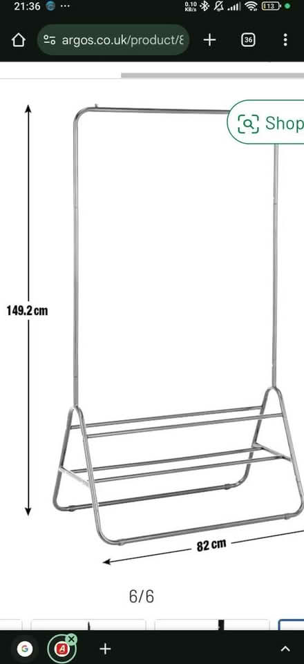 Photo of free Clothes rail and shoe rail (SW12 8) #1