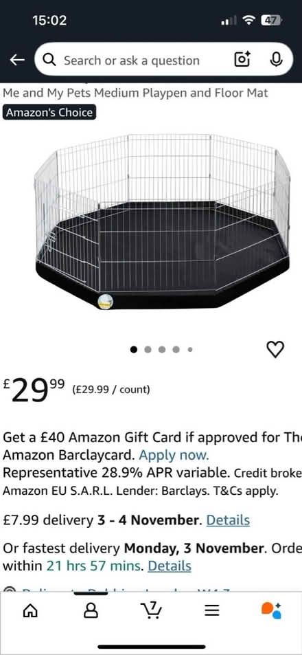 Photo of free Puppy pen (Grove Park W4) #2