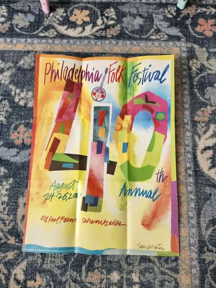 Photo of free 2001 Philly Folk Fest Poster (Ambler) #1