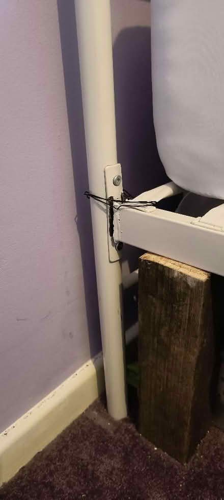Photo of free Single 'four poster' metal bed frame - could do with a weld (Malvern Link WR14) #2