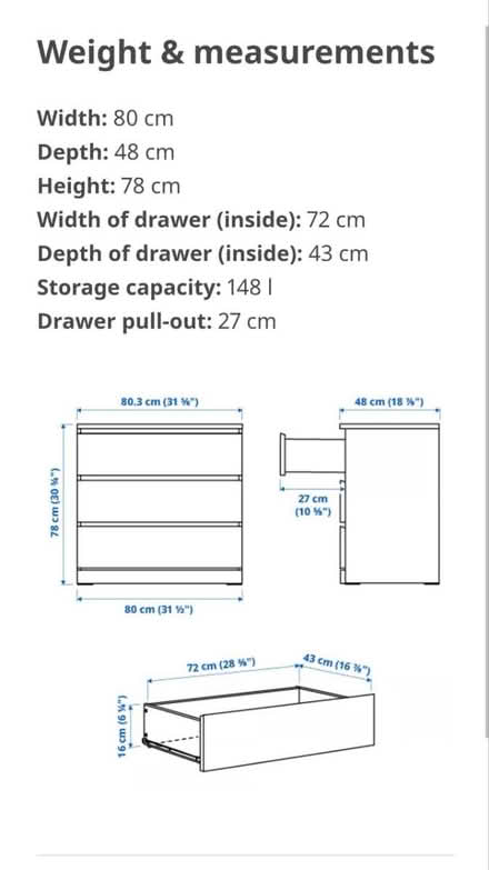Photo of free IKEA Malm Drawers Black (Hedge End SO30) #2