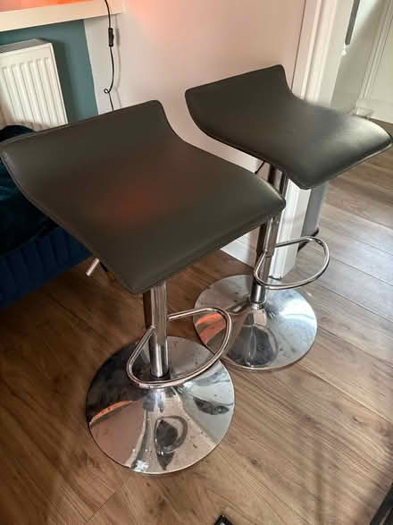 Photo of free Two Bar Stools with Height Adjustment (Mossley OL5) #1
