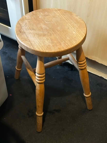 Photo of free 90s wooden stool (Thornton Heath CR7) #1
