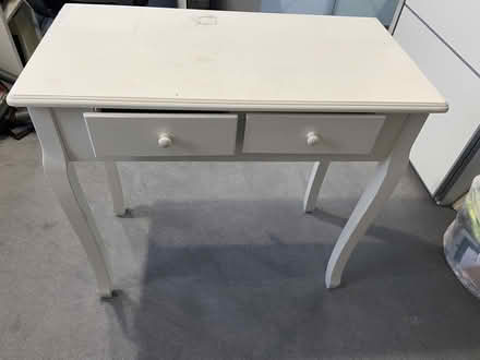 Photo of free Small white desk and organiser (Claygate KT10) #2