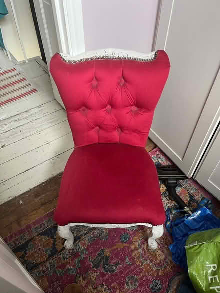 Photo of free Upholstered pink chair (Brockley, SE4) #1