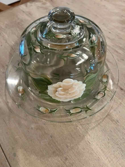 Photo of free Covered Glass Platter (Tenafly NJ) #1