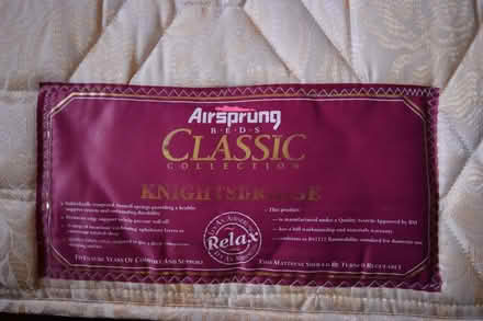 Photo of free Wooden bed frame, antique, double, with mattress (Frogmore GU17) #3