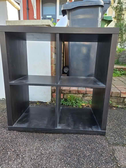 Photo of free 2 ikea kallax 2x2 (one black, one, beige) (Chapel End E17) #2