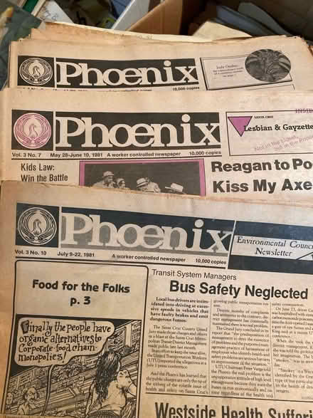 Photo of free Old 80’s Phoenix papers (Ashby & Sacramento) #1