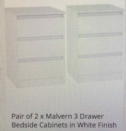 Photo of A pair of white Bedside Cabinates (Liverpool L6) #3