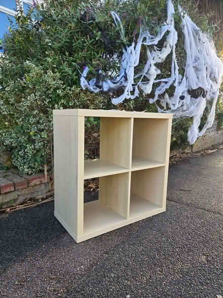 Photo of free 2 ikea kallax 2x2 (one black, one, beige) (Chapel End E17) #1