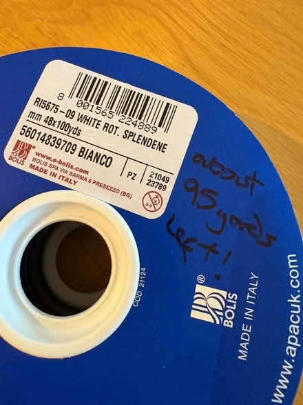 Photo of free White Ribbon (eg for wedding car) (Hertford Heath SG13) #2