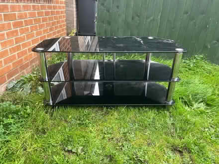 Photo of free Black TV Table (Willington) #1