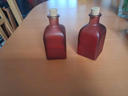 Photo of free 2 red decorative bottles (Streatham SW16) #1
