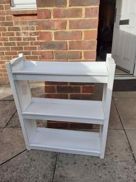 Photo of free Small heavy duty plastic shelf unit (TW3 Hounslow) #1