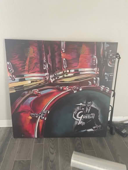 Photo of free Large Drum Painting (Central Phoenix) #1